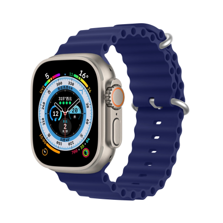 DUX DUCIS Strap OceanWave Silikonový řemínek pro Apple Watch 38/40/41, modrý