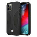Pouzdro BMW Perforated Sides iPhone 12/12 Pro černé