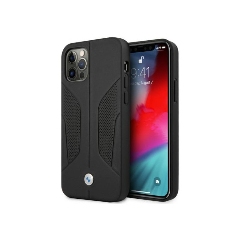Pouzdro BMW PERFORATED SIDES pro iPhone 12 / iPhone 12 Pro - černé
