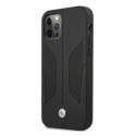 Pouzdro BMW Perforated Sides iPhone 12/12 Pro černé