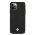 Pouzdro BMW Perforated Sides iPhone 12/12 Pro černé