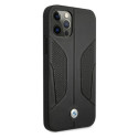 Pouzdro BMW Perforated Sides iPhone 12/12 Pro černé