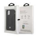 Pouzdro BMW Perforated Sides iPhone 12/12 Pro černé