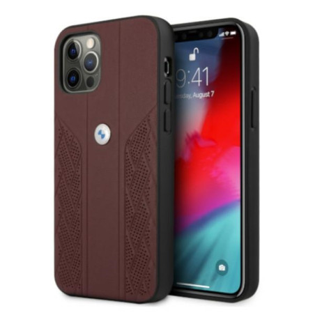 Pouzdro BMW Curve Perforate pro iPhone 12/12 Pro - červené