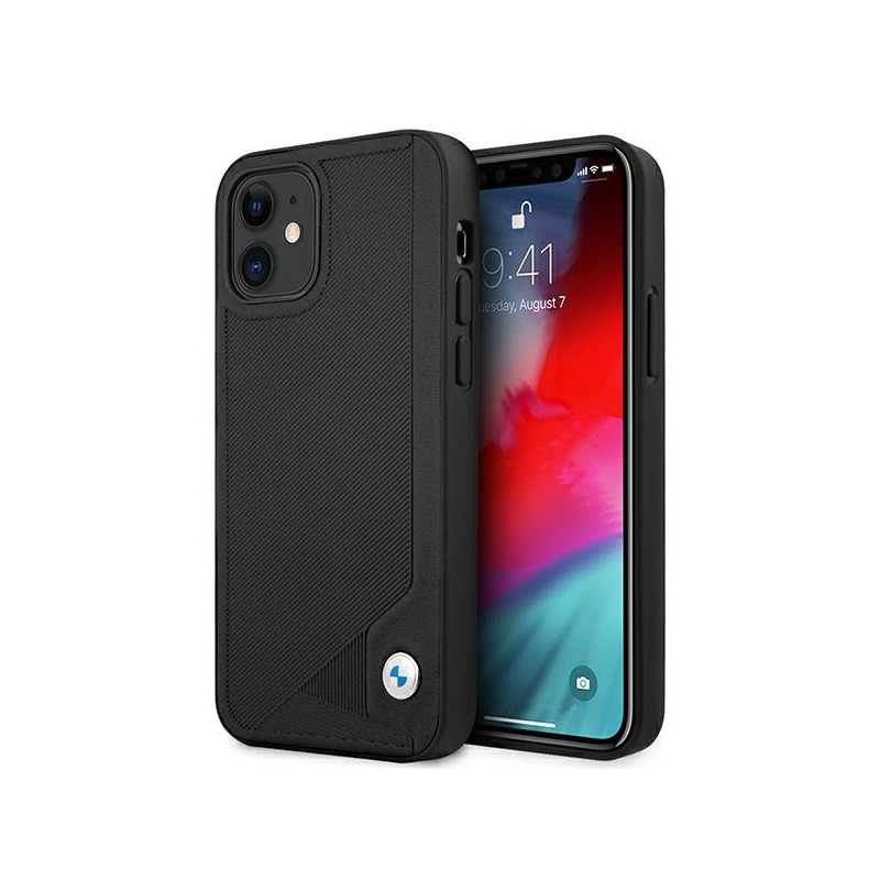 Kryt BMW DEboss pro iPhone 12 mini - černý