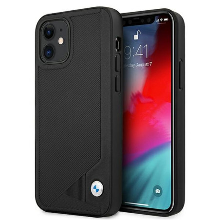 Kryt BMW Deboss pro iPhone 12 mini - černý