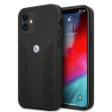 Kryt BMW CURVE PERFORATE pro iPhone 12 mini - černý