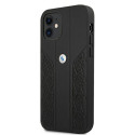 Kryt BMW CURVE PERFORATE pro iPhone 12 mini - černý