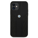 Kryt BMW CURVE PERFORATE pro iPhone 12 mini - černý