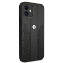 Kryt BMW CURVE PERFORATE pro iPhone 12 mini - černý