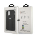 Kryt BMW CURVE PERFORATE pro iPhone 12 mini - černý