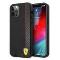 Kryt Ferrari On Track – Stripe pro iPhone 12 Pro Max černý