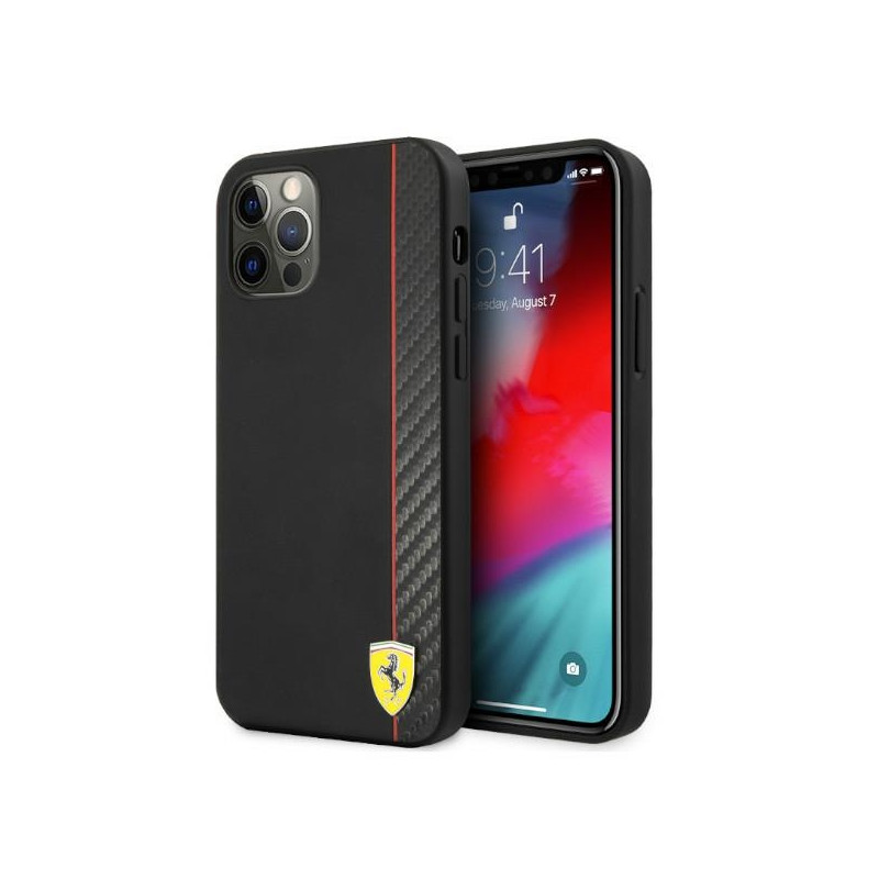 Kryt Ferrari FESAXHCP12LBK pro iPhone 12 Pro Max - černý/černý
