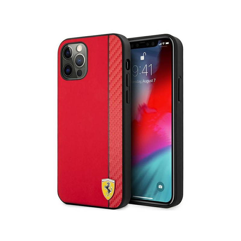 Kryt Ferrari FESAXHCP12LRE pro iPhone 12 Pro Max - červená/červená