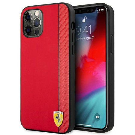 Kryt Ferrari FESAXHCP12LRE pro iPhone 12 Pro Max červená/červená