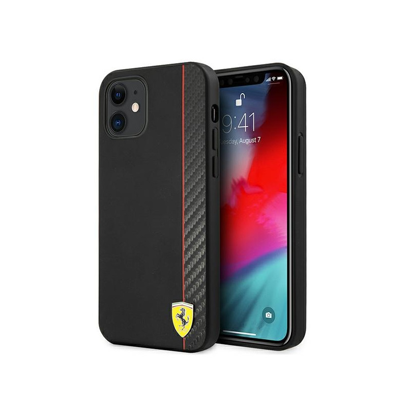 Kryt Ferrari FESAXHCP12SBK pro iPhone 12 mini - černá/černá