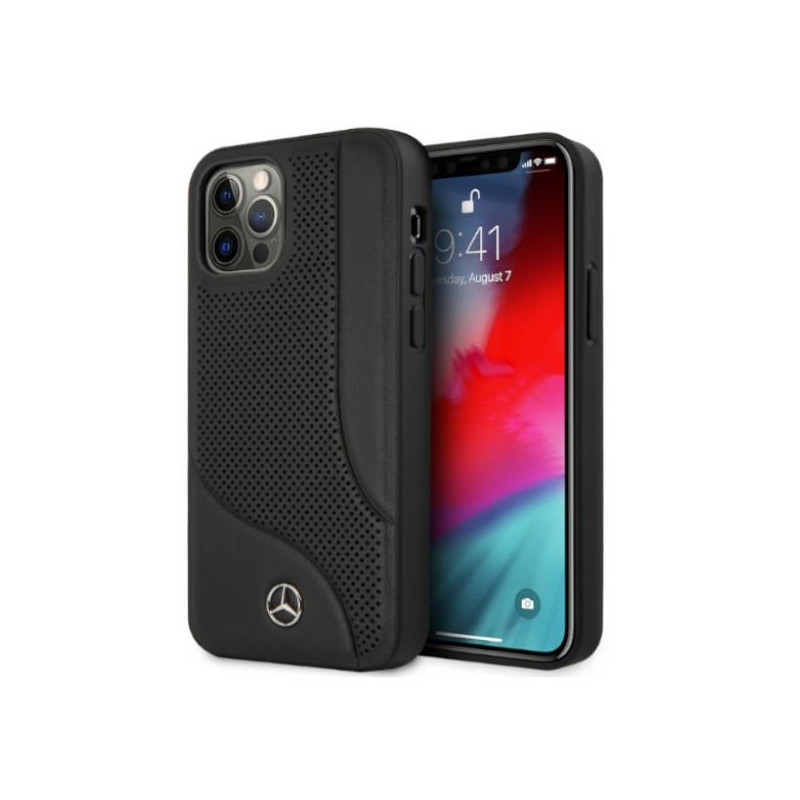 Pouzdro Mercedes PERFORATED AREA pro iPhone 12 Pro Max - černé