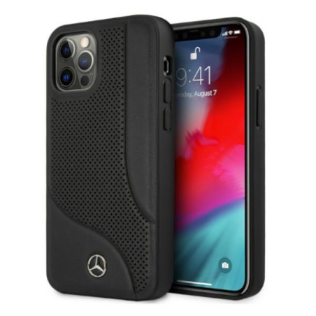 Pouzdro Mercedes PERFORATED AREA pro iPhone 12 Pro Max - černé