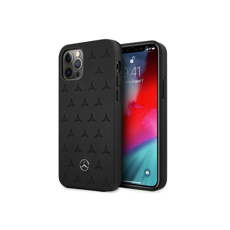 Kryt Mercedes STARs Pattern pro iPhone 12 Pro Max - černý