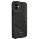 Kryt Mercedes perforovaný kožený iPhone 12 mini černý