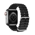 DUX DUCIS Strap OceanWave Silikonový řemínek pro Apple Watch 42/44/45, černý