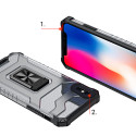 Kryt Hurtel Crystal Ring Case Tough pro iPhone XS Max - červený