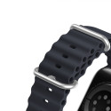 DUX DUCIS Strap OceanWave Silikonový řemínek pro Apple Watch 42/44/45, šedý