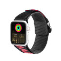 DUX DUCIS Strap Outdoor Textilní řemínek pro Apple Watch 42/44/45/49mm, černo-červený
