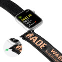 DUX DUCIS Strap Outdoor Textilní řemínek pro Apple Watch 42/44/45/49mm, černo-oranžový