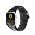 DUX DUCIS Strap Outdoor Textilní řemínek pro Apple Watch 42/44/45/49mm, černo-stříbrný