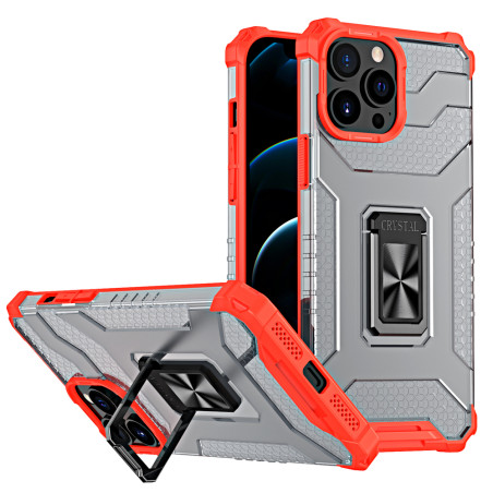 Kryt Hurtel Crystal Ring Case pro iPhone 13 Pro - červený
