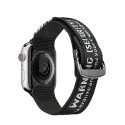 DUX DUCIS Strap Outdoor Textilní řemínek pro Apple Watch 42/44/45/49mm, černo-stříbrný