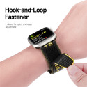 DUX DUCIS Strap Outdoor Textilní řemínek pro Apple Watch 42/44/45/49mm, černo-stříbrný