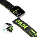 DUX DUCIS Strap Outdoor Textilní řemínek pro Apple Watch 42/44/45/49mm, černo-zelený