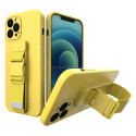 Kryt Hurtel pro iPhone 13 Pro Max s řemínkem - žlutá