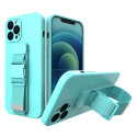 Kryt Hurtel s řemínkem iPhone 13 Pro Max světle modrá