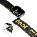 DUX DUCIS Strap Outdoor Textilní řemínek pro Apple Watch 42/44/45/49mm, černo-žlutý