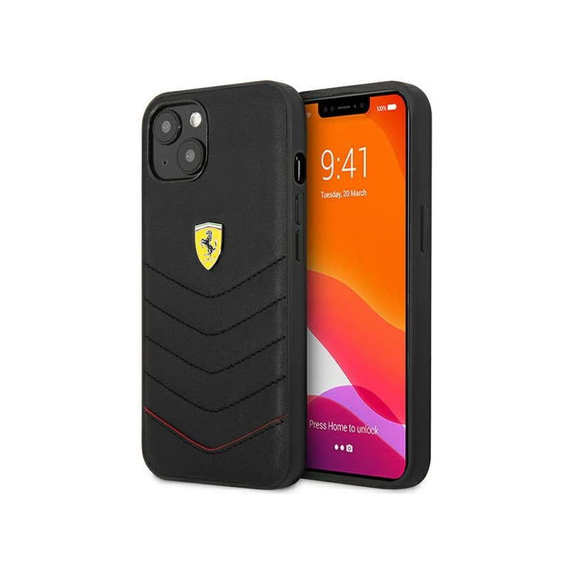 Kryt Ferrari OFF TRACK QUILTED pro iPhone 13 mini - černý