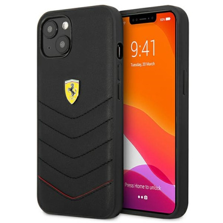 Kryt Ferrari OFF TRACK QUILTED iPhone 13 mini - černý