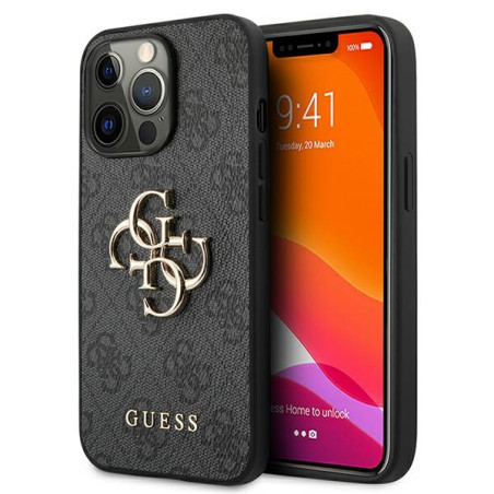 Kryt Guess 4G BIG METAL LOGO iPhone 13 Pro šedá