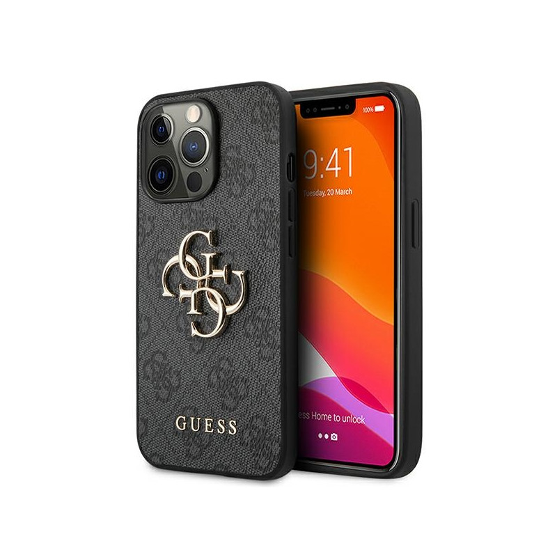 Kryt Guess 4G Big Metal Logo pro iPhone 13 Pro Max - šedá/šedá