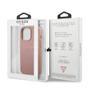 Kryt Guess Saffiano Stripe pro iPhone 13 Pro Max - růžová