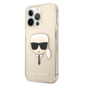 Kryt Karl Lagerfeld Glitter Karl’s Head iPhone 13 Pro - zlatá