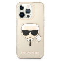 Kryt Karl Lagerfeld Glitter Karl’s Head iPhone 13 Pro - zlatá
