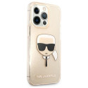 Kryt Karl Lagerfeld Glitter Karl’s Head iPhone 13 Pro - zlatá