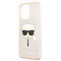 Kryt Karl Lagerfeld Glitter Karl’s Head iPhone 13 Pro - zlatá