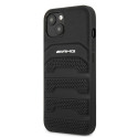 Kryt AMG Leather Debossed Lines Mercedes iPhone 13 mini – černá