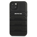 Kryt AMG Leather Debossed Lines Mercedes iPhone 13 mini – černá