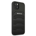 Kryt AMG Leather Debossed Lines Mercedes iPhone 13 mini – černá