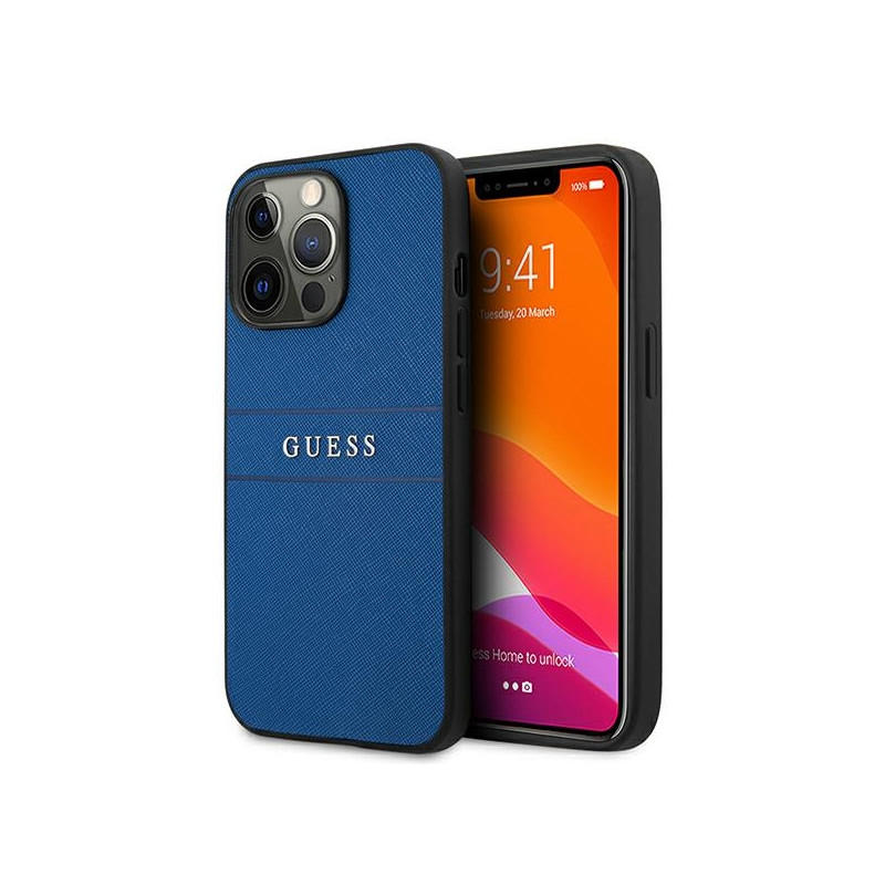 Kryt Guess GUHCP13LPSASBBL pro iPhone 13 Pro - modrý/blue